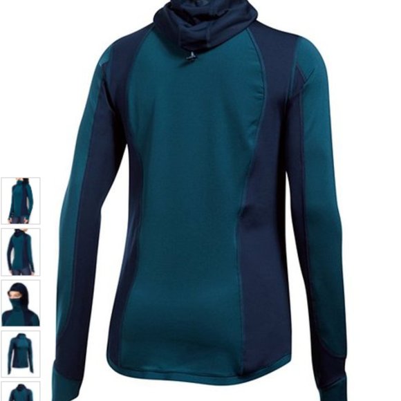 Under Armour Reactor Running Long-Sleeve Shirt with Smart-Insulation Hoodie Sz S - Picture 4 of 7